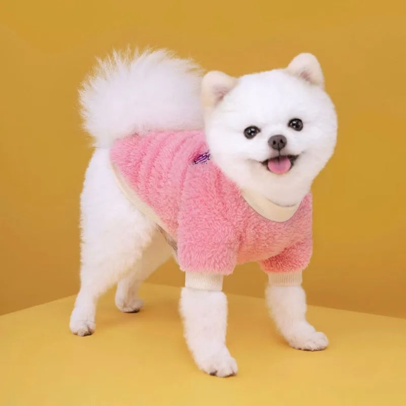 Gilet Chauffant en Peluche pour Chiens et Chats de Petite et Moyenne Taille