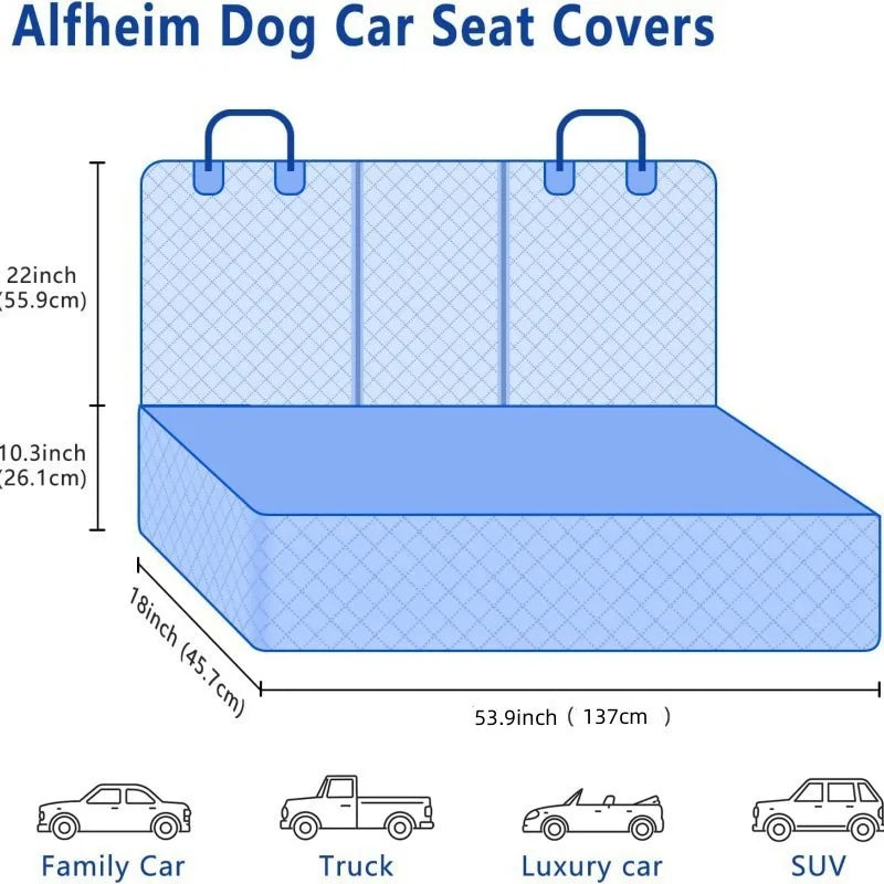 Waterproof Non-Slip Dog Car Seat Cover — Universal Rear Back Seat Protector