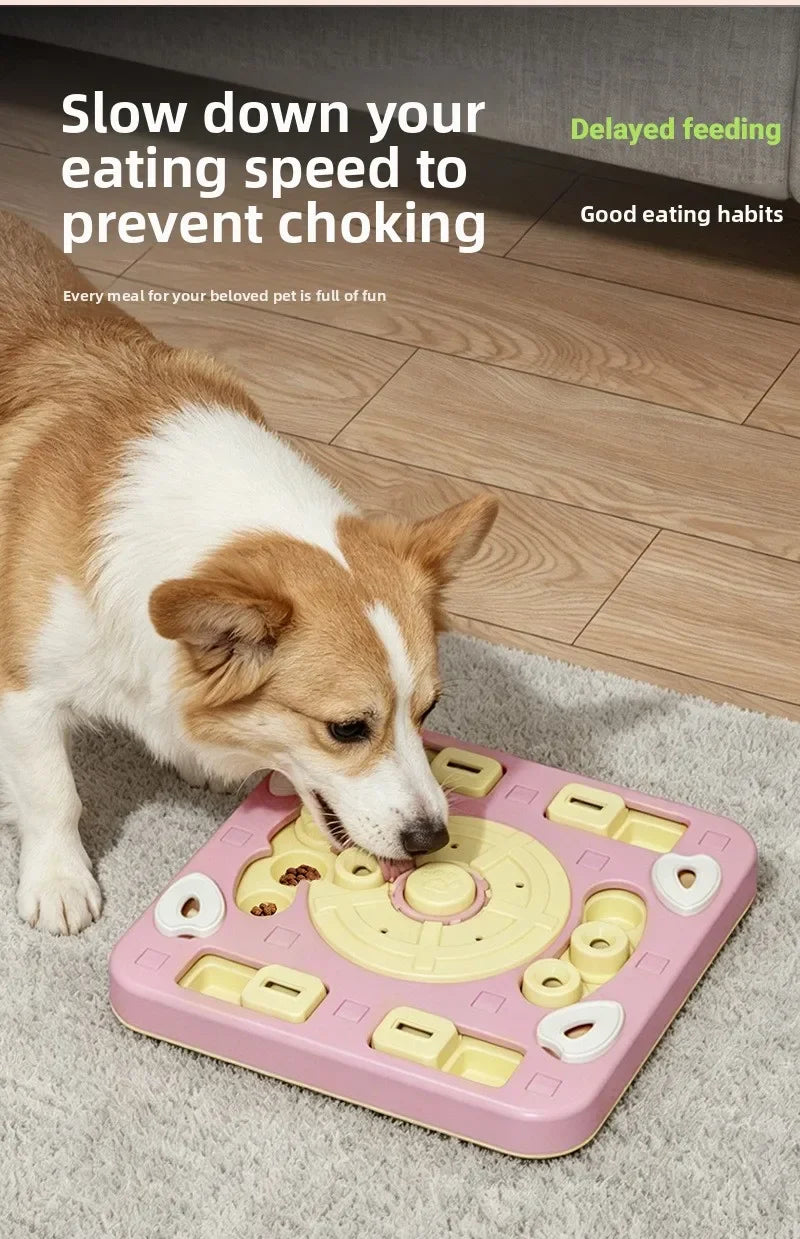 Pet Puzzle Feeder – Sliding Lid Slow Feeder Treat Toy for Cats & Dogs
