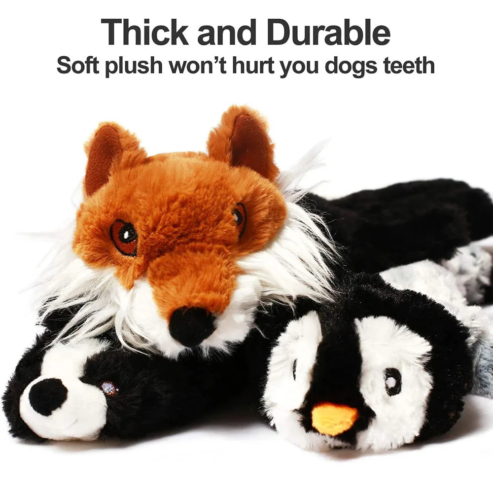 Jouet pour chien en peluche crocodile couineur avec papier froissé