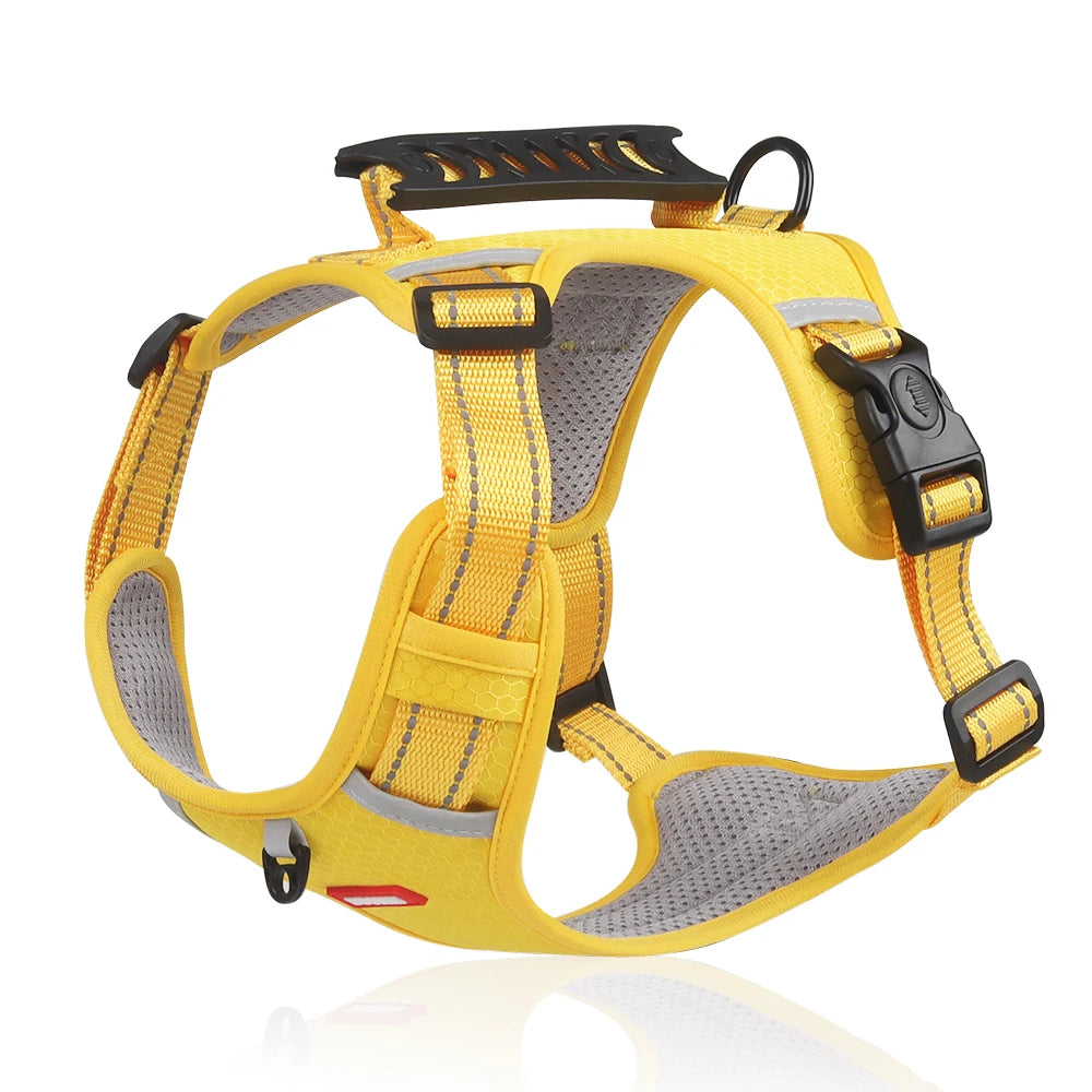 Reflective No-Pull Dog Harness Vest with AirTag Holder