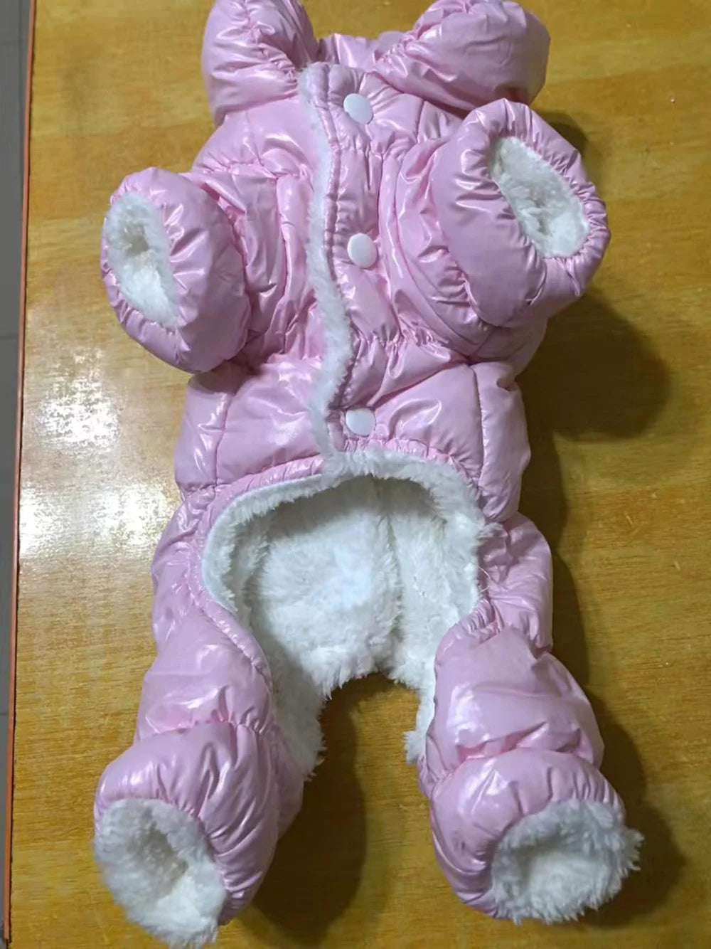 Waterproof Fleece Dog Jumpsuit with D-Ring for Small Dogs