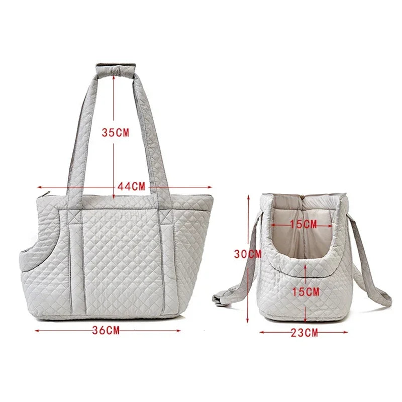 Plush Pet Carrier Handbag for Cats & Small Dogs