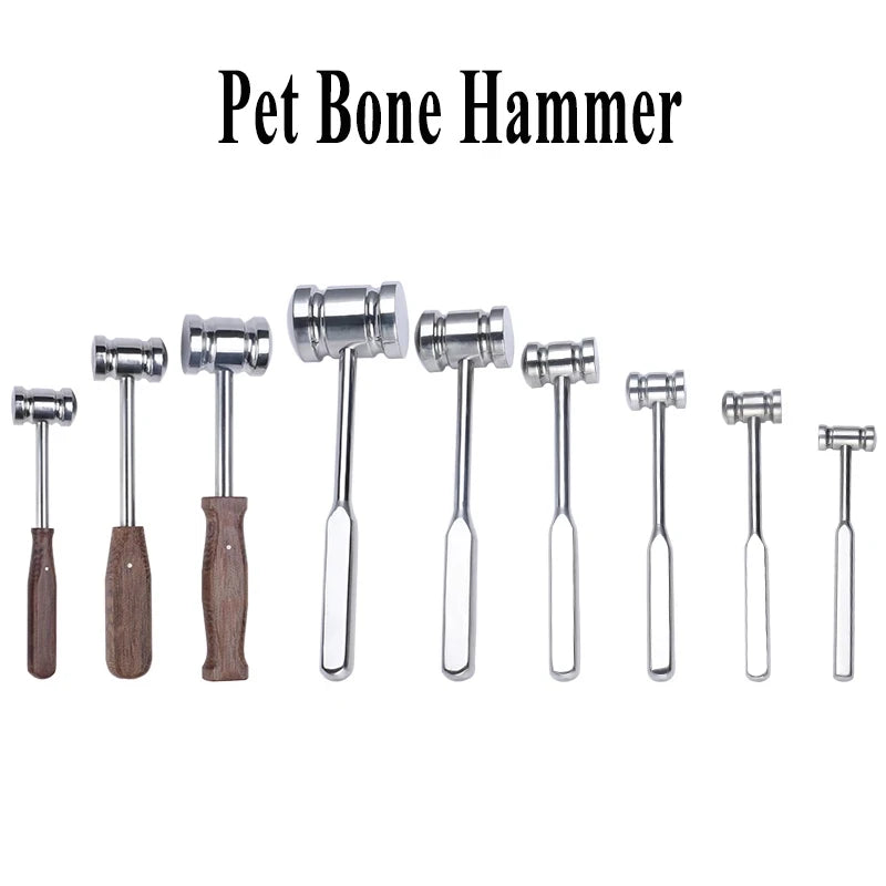 Double-Headed Veterinary Bone Hammer - Stainless Steel Professional Tool