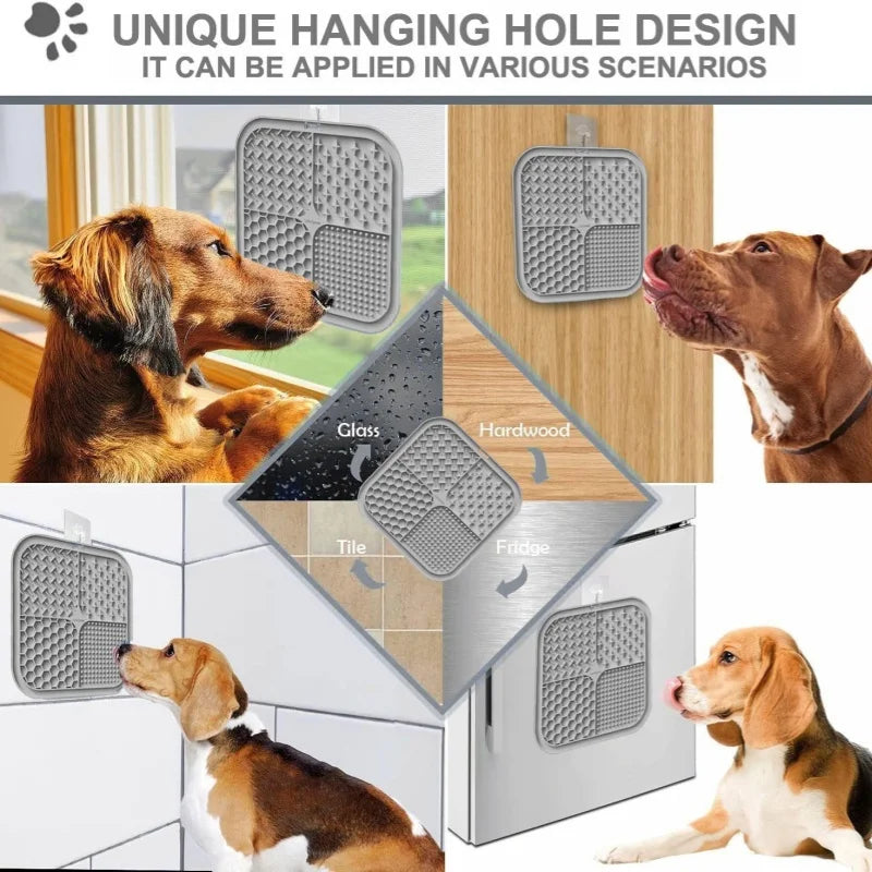 Silicone Lick Mat for Dogs — Slow Feeder, Bath Distraction & Training