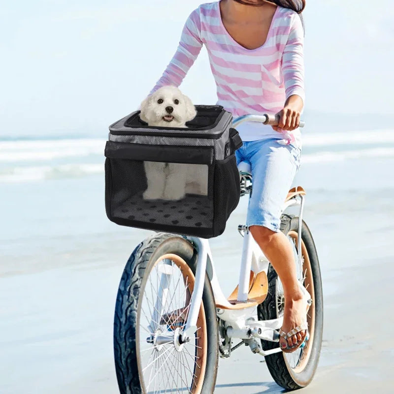 Expandable Pet Travel Carrier with Mesh Windows