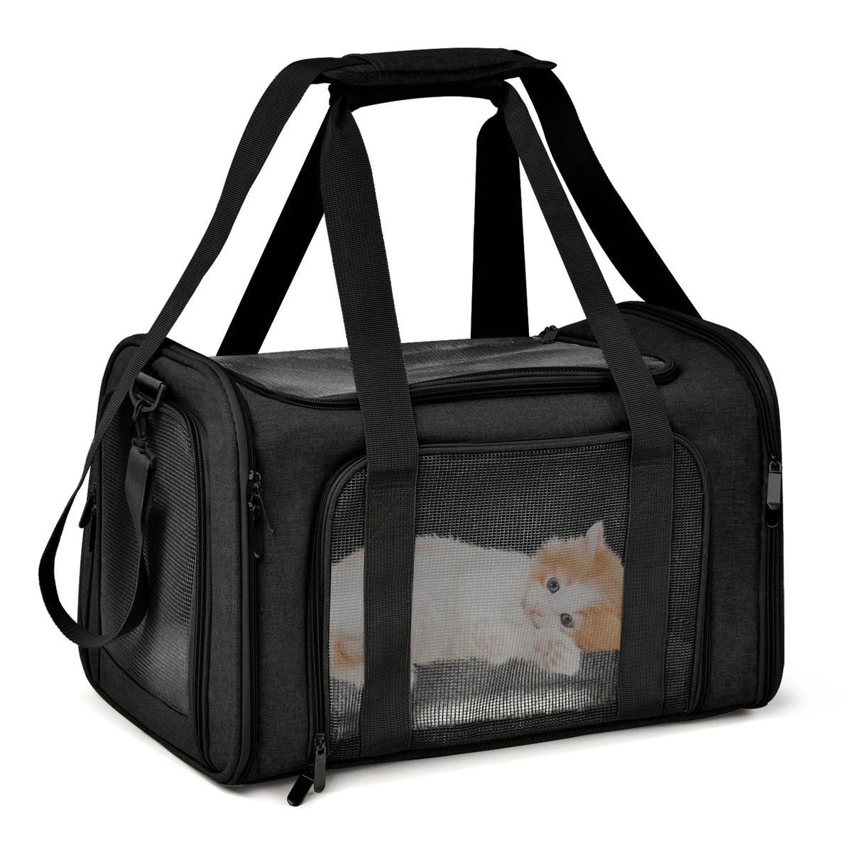 Soft-Sided Pet Travel Carrier with Fleece Pad