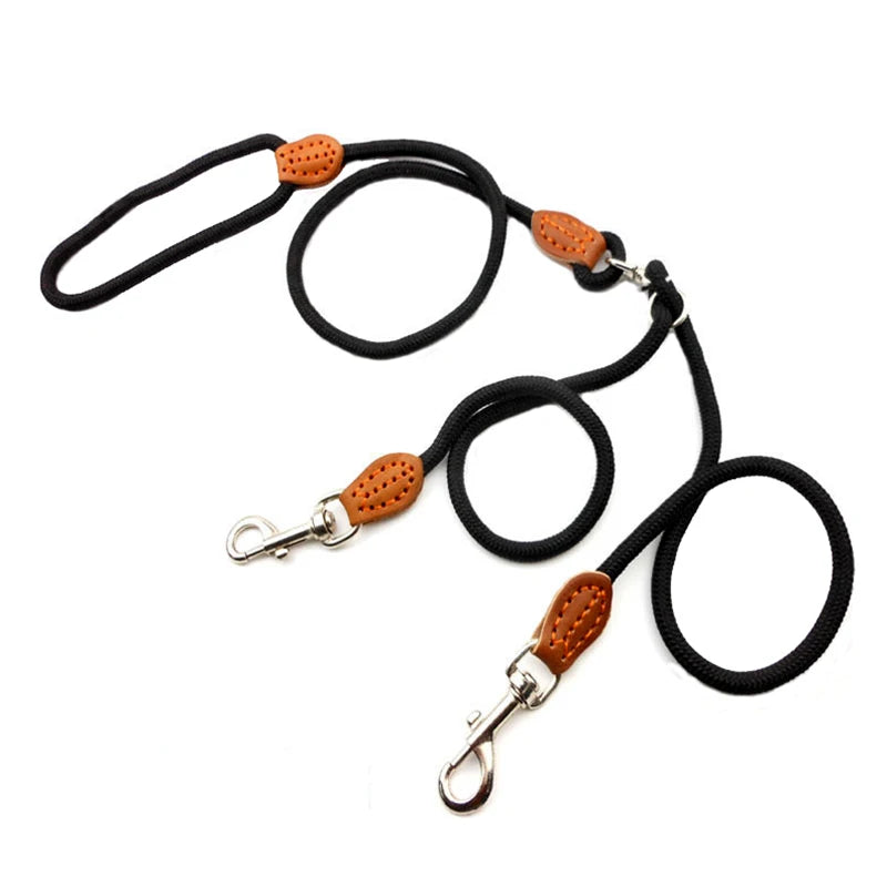 Double laisse en Y pour chien (120 cm)