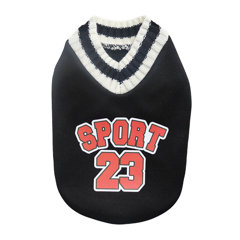 Pull pour chien style universitaire