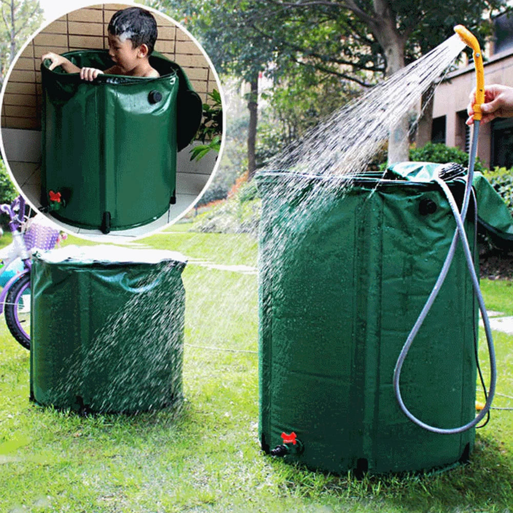 12V Portable Camping Shower Pump with Foldable Bucket Options
