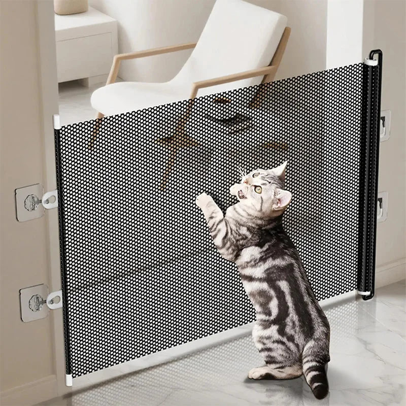 Retractable No-Drill Pet Barrier for Doorways, Stairs & Corridors