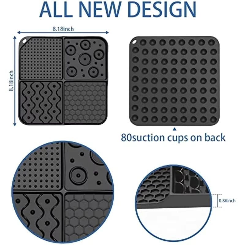 Slow Feeder Mat with Aluminium Bowl — Non-Toxic Silicone Anxiety & Boredom Relief for Dogs & Cats