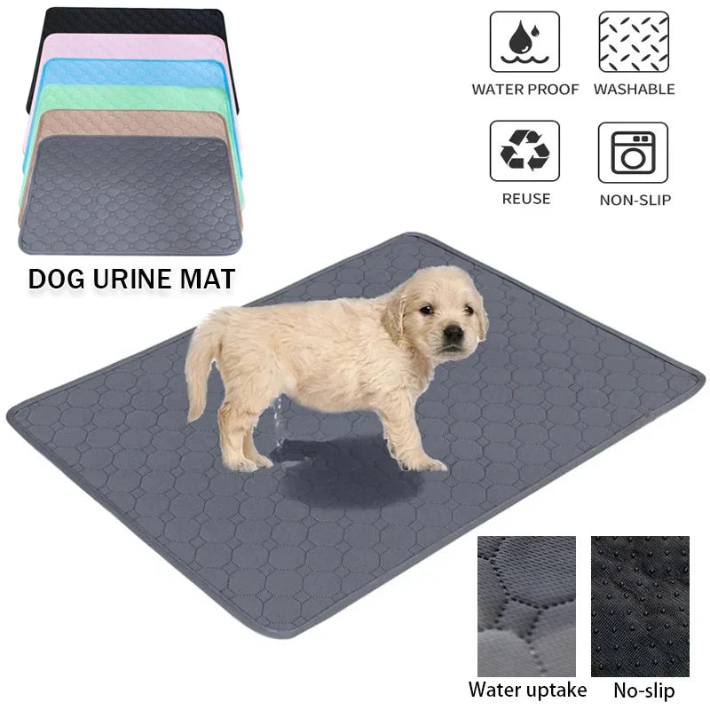 Washable Reusable Dog Pee Pad — Anti-Slip Puppy Training Mat for Home & Car