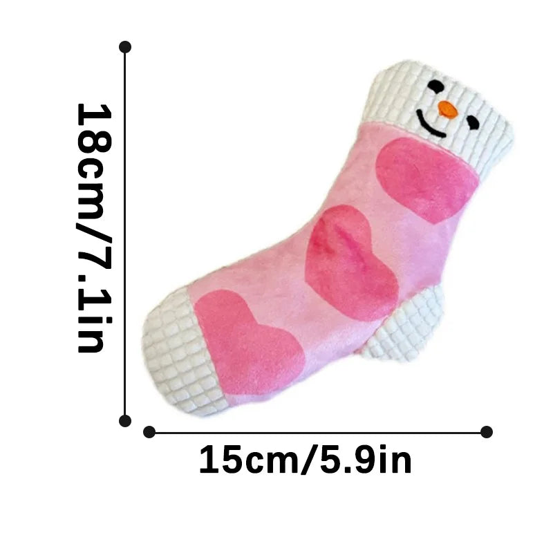 Plush Squeaky Sock Dog Toy with Sniff & Hide Feature