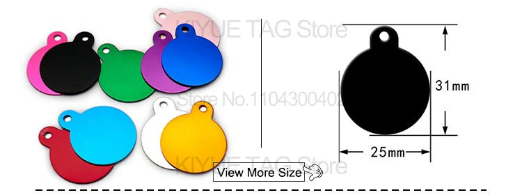 Personalised Aluminium Pet ID Tags – Pack of 100