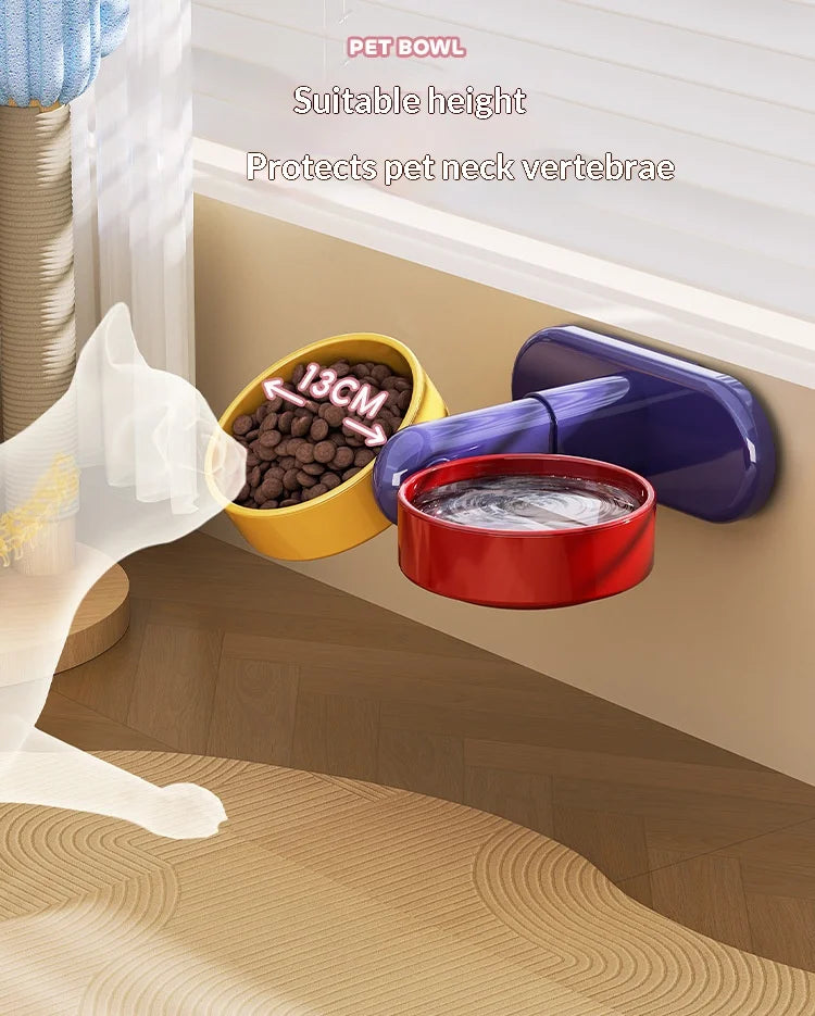 Height-Adjustable Anti-Tip Pet Bowl – For Cats & Dogs
