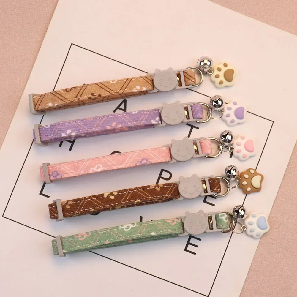 Adjustable Breakaway Collar with Bell for Cats and Small Dogs