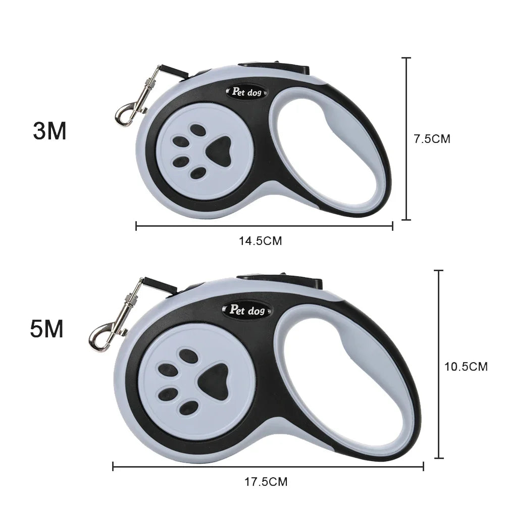 Retractable Dog Leash with One-Button Lock