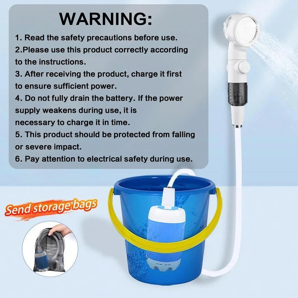 Portable Rechargeable Handheld Shower for Dogs & Outdoor Use