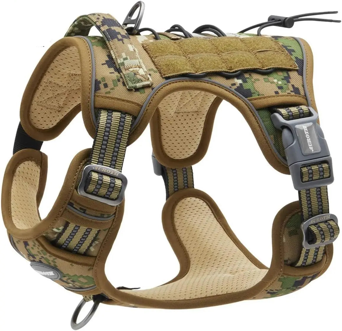 No-Pull Tactical Dog Harness with Reflective Strips