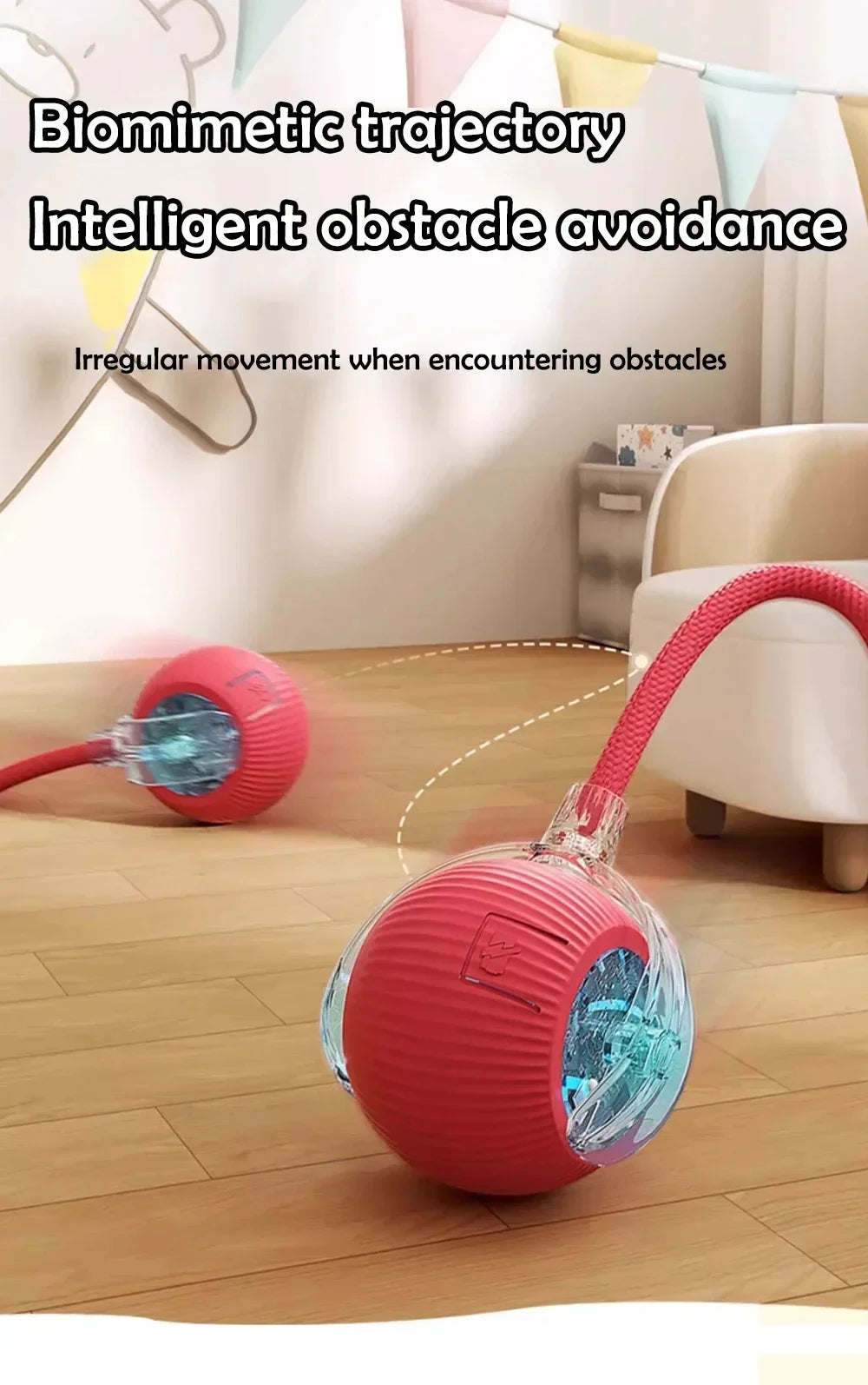 Interactive Self-Moving Cat Toy Ball