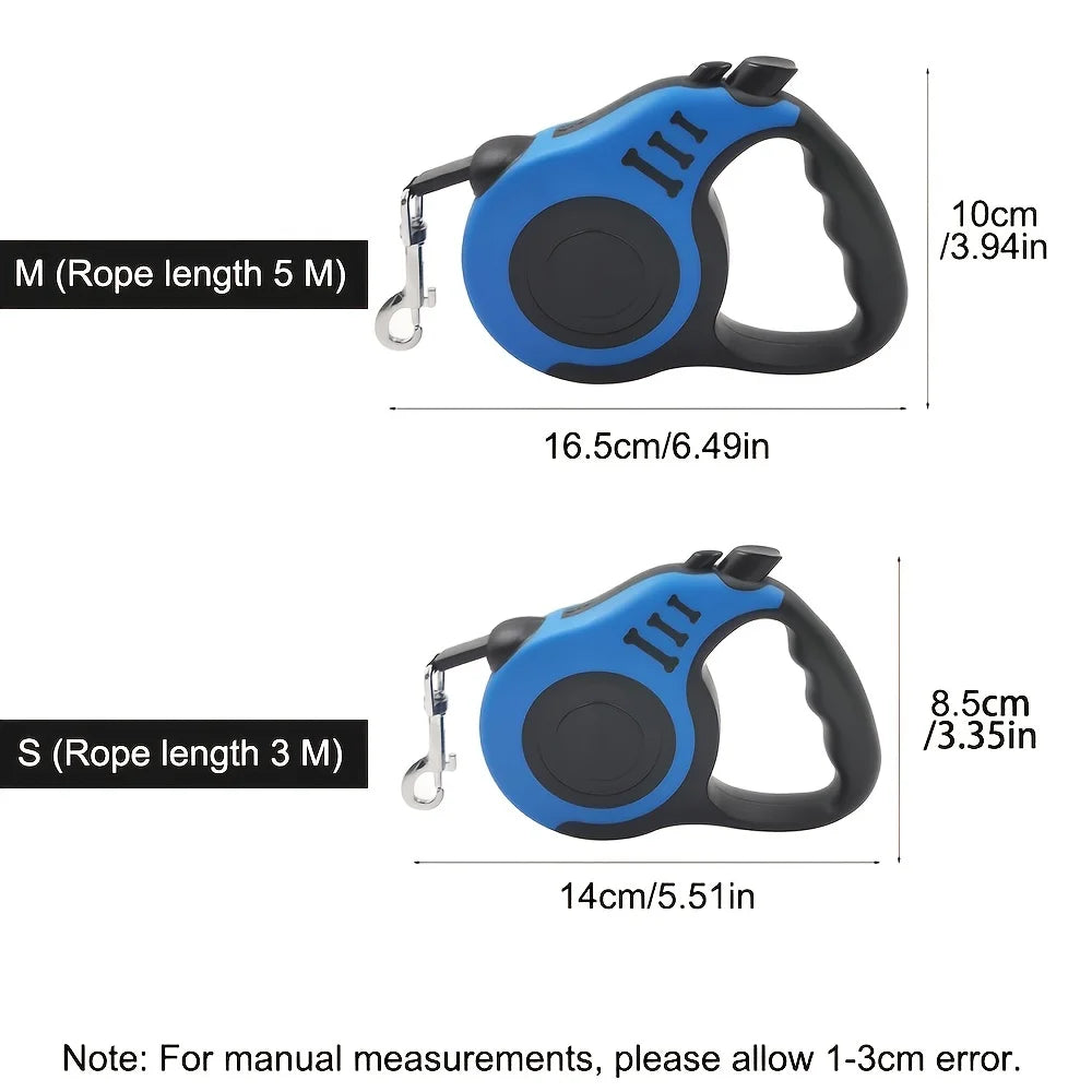 Laisse Rétractable pour Chien - Laisse Automatique en Nylon pour Chiens de Petite et Moyenne Taille