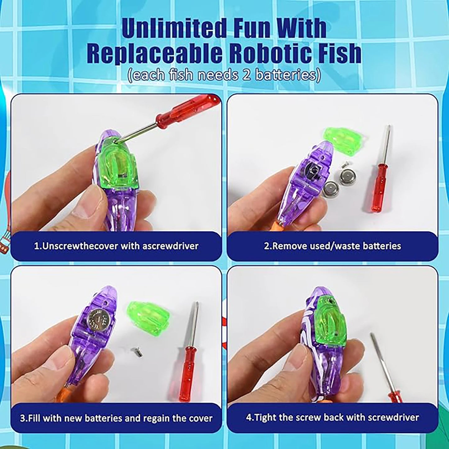 LED Electronic Swimming Fish Toy - Waterproof Interactive Pet Toy