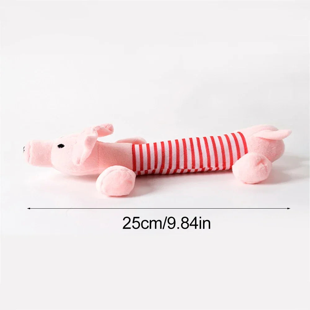 Jouet pour chien en peluche crocodile couineur avec papier froissé