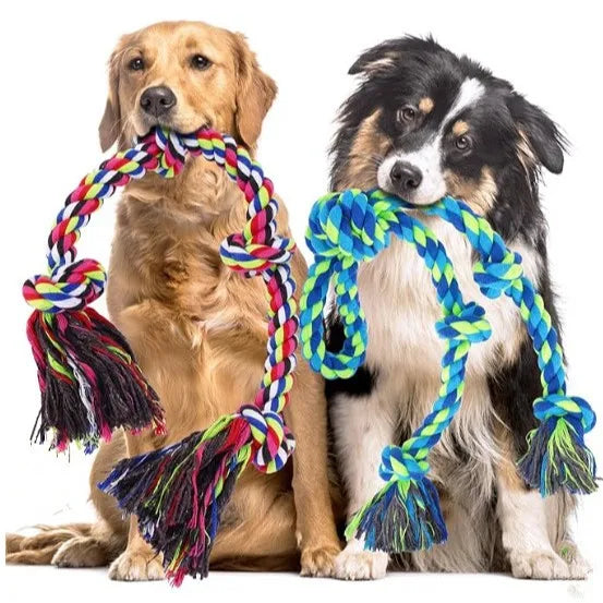 Jouet à mâcher en corde nouée durable pour grands chiens