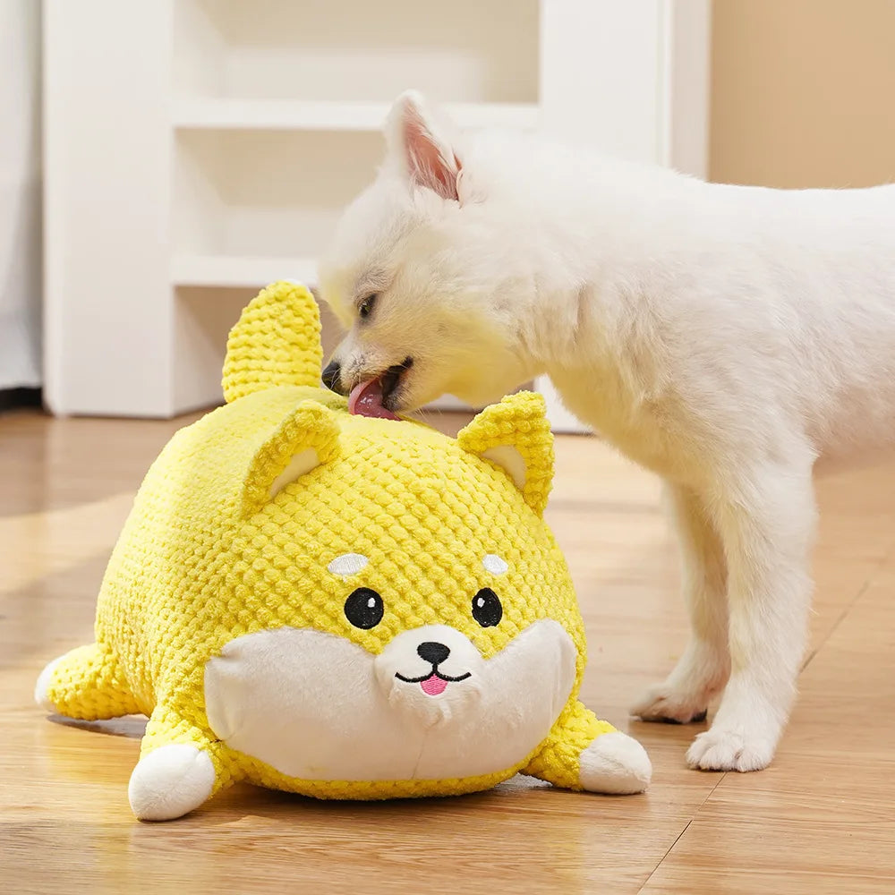Plush Animal Dog Toy – Bite-Resistant Squeaky Comfort Toy