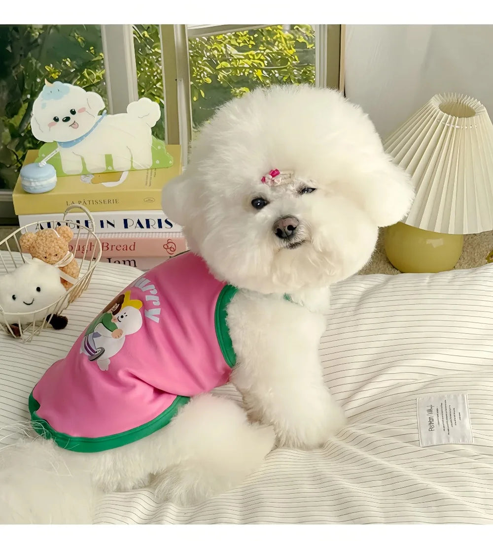 Robe et gilet rafraîchissants 2 en 1 pour petits chiens et chats | Jupe d'été respirante "Princesse" pour Chihuahuas et chiots