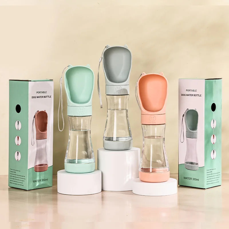 Bouteille d'eau portable pour chien avec gamelle intégrée