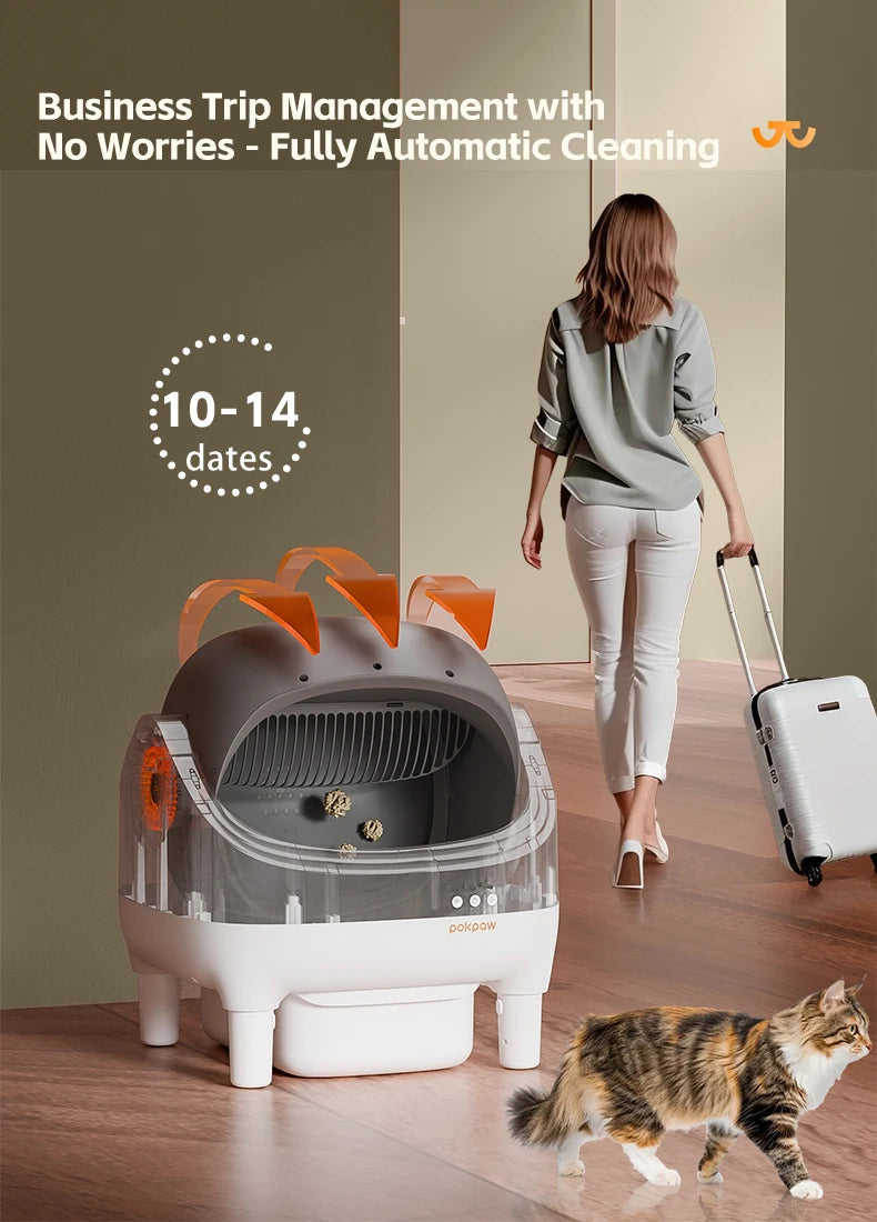 76L Large Automatic Self-Cleaning Cat Litter Box – Smart Open Sandbox