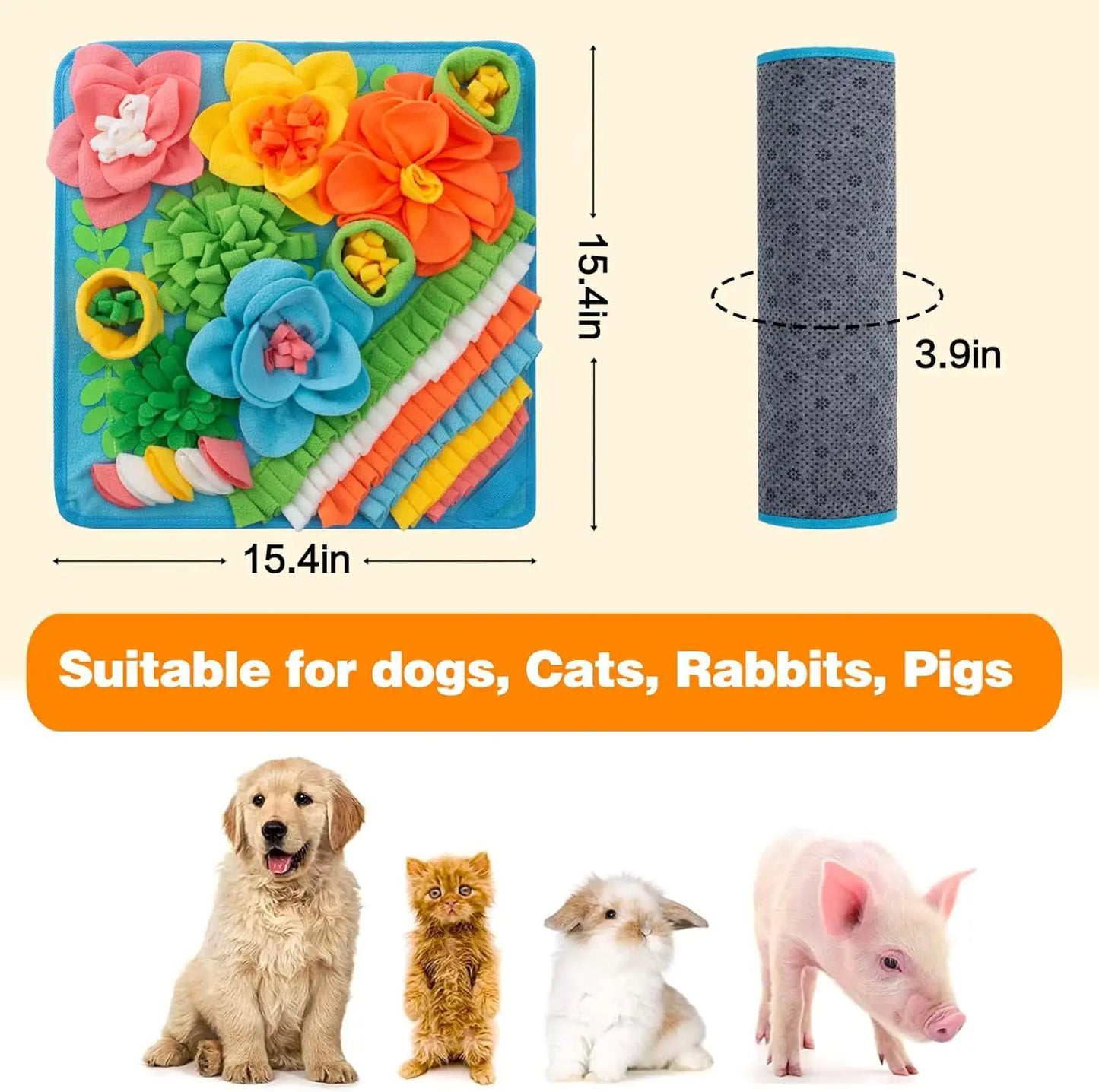 Dog Sniffing Mat – Slow Feeder & Enrichment Blanket