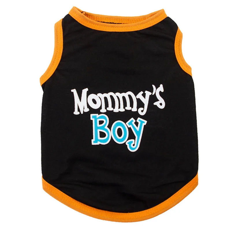 Letter Print Sleeveless Vest for Small Dogs