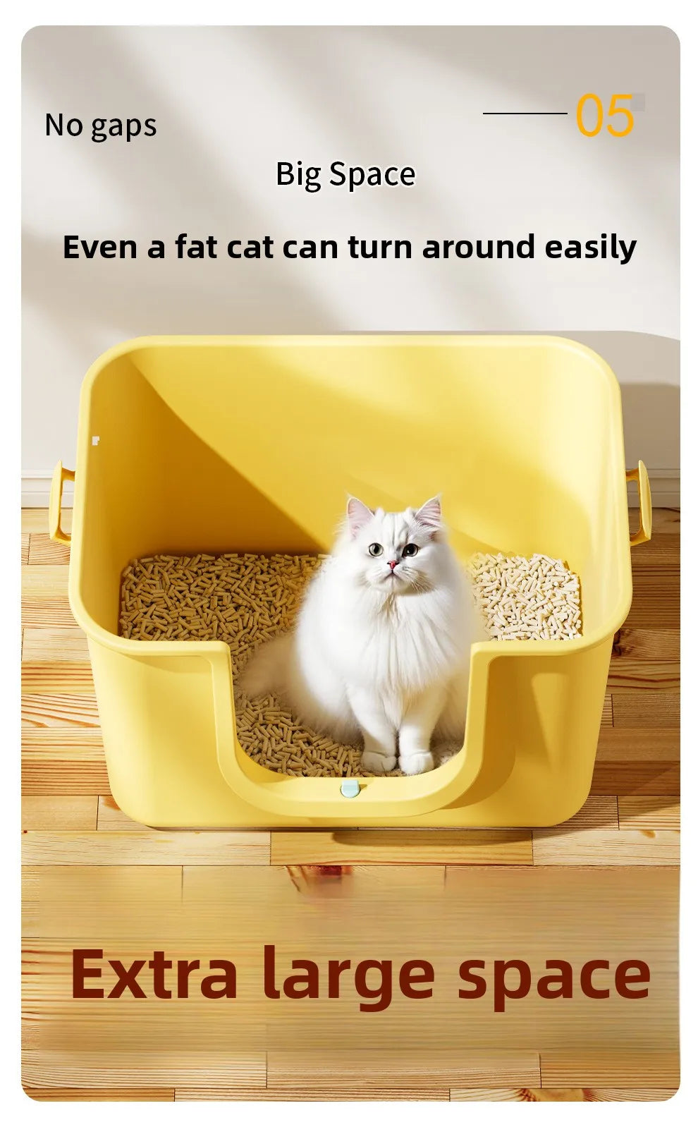Top Entry Self-Cleaning Cat Litter Box with Odour Control & Anti-Splash Drawer