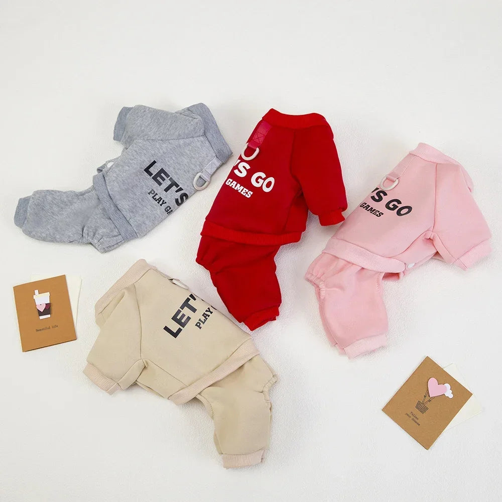 Thickened Dog Hoodie Jumpsuit for Small & Medium Dogs