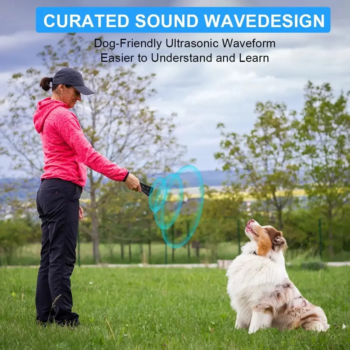Ultrasonic Anti-Bark Dog Training Device with LED