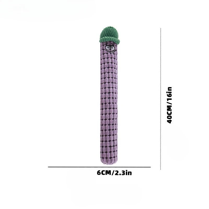 Long Snake Plush Dog Toy - Tough Squeaky Chew Toy for Dogs