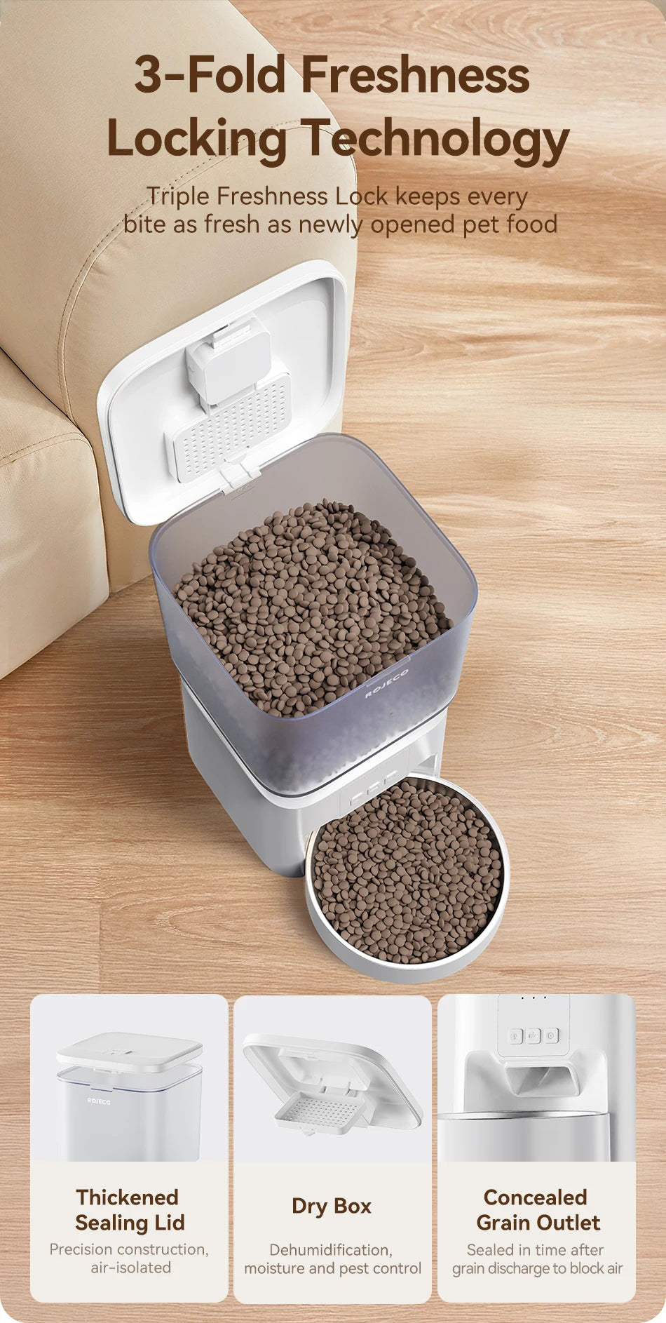 4.5L Smart Wi-Fi Automatic Pet Feeder with App Control