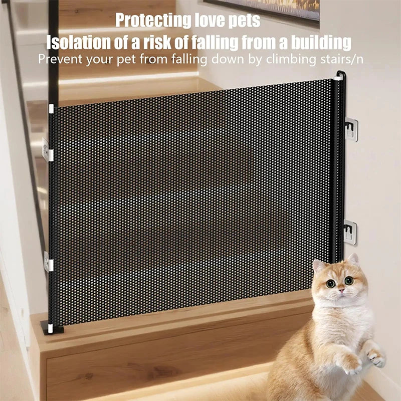 Retractable No-Drill Pet Barrier for Doorways, Stairs & Corridors