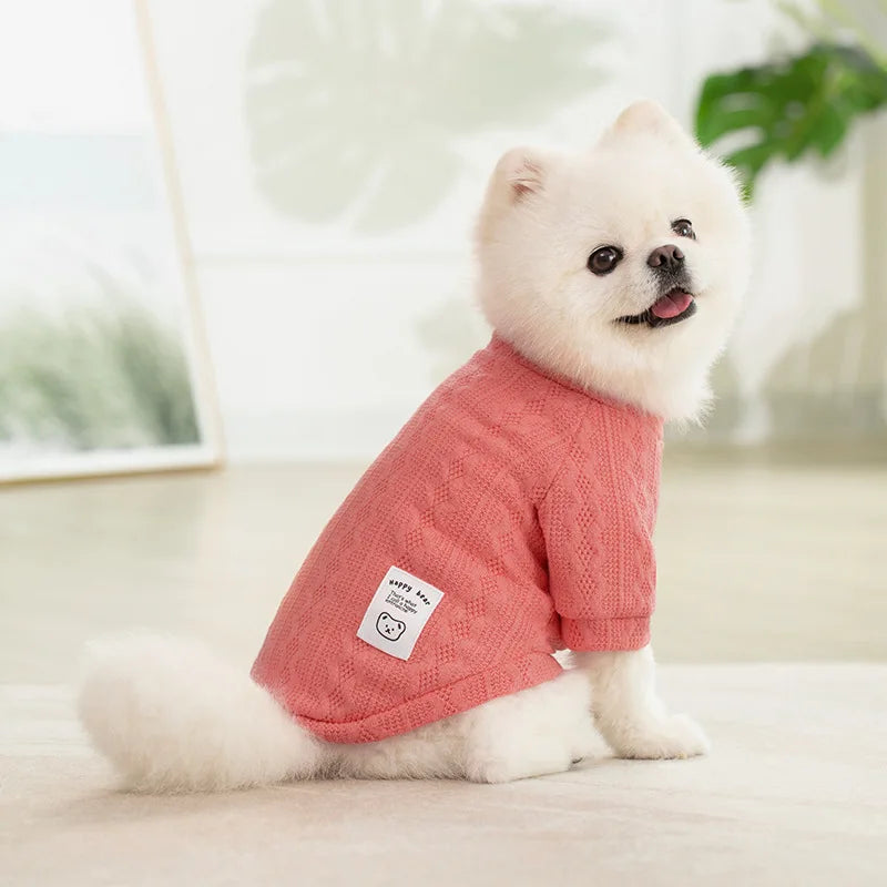 Knitted Dog Sweater for Autumn and Winter