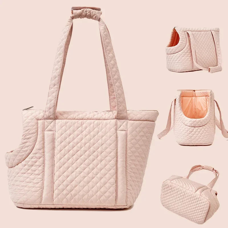 Plush Pet Carrier Handbag for Cats & Small Dogs