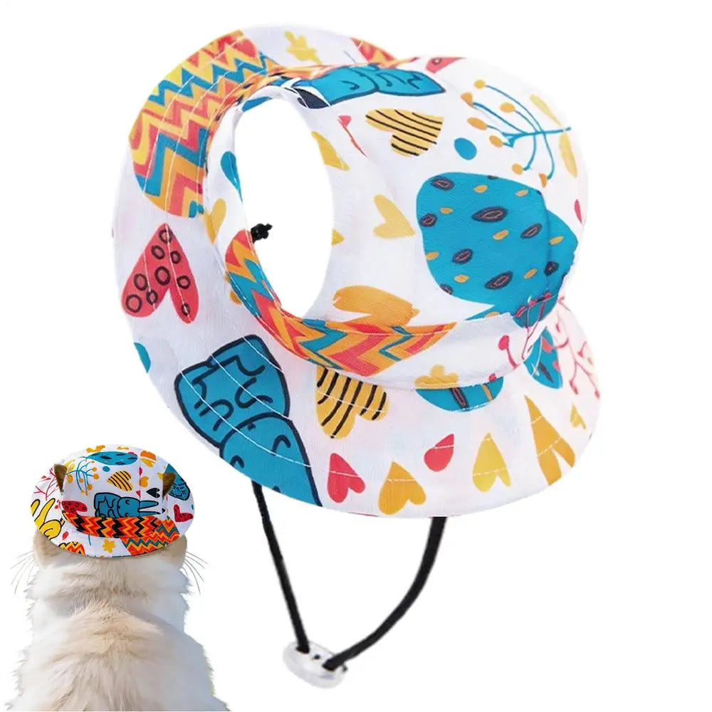 Adjustable Sun Hat for Cats & Small Dogs