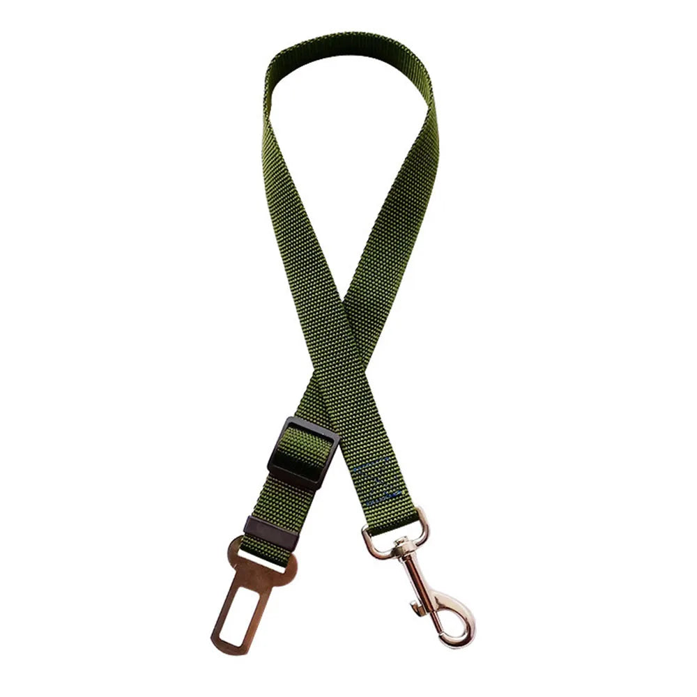 Ceinture de sécurité rétractable pour chien avec bande réfléchissante