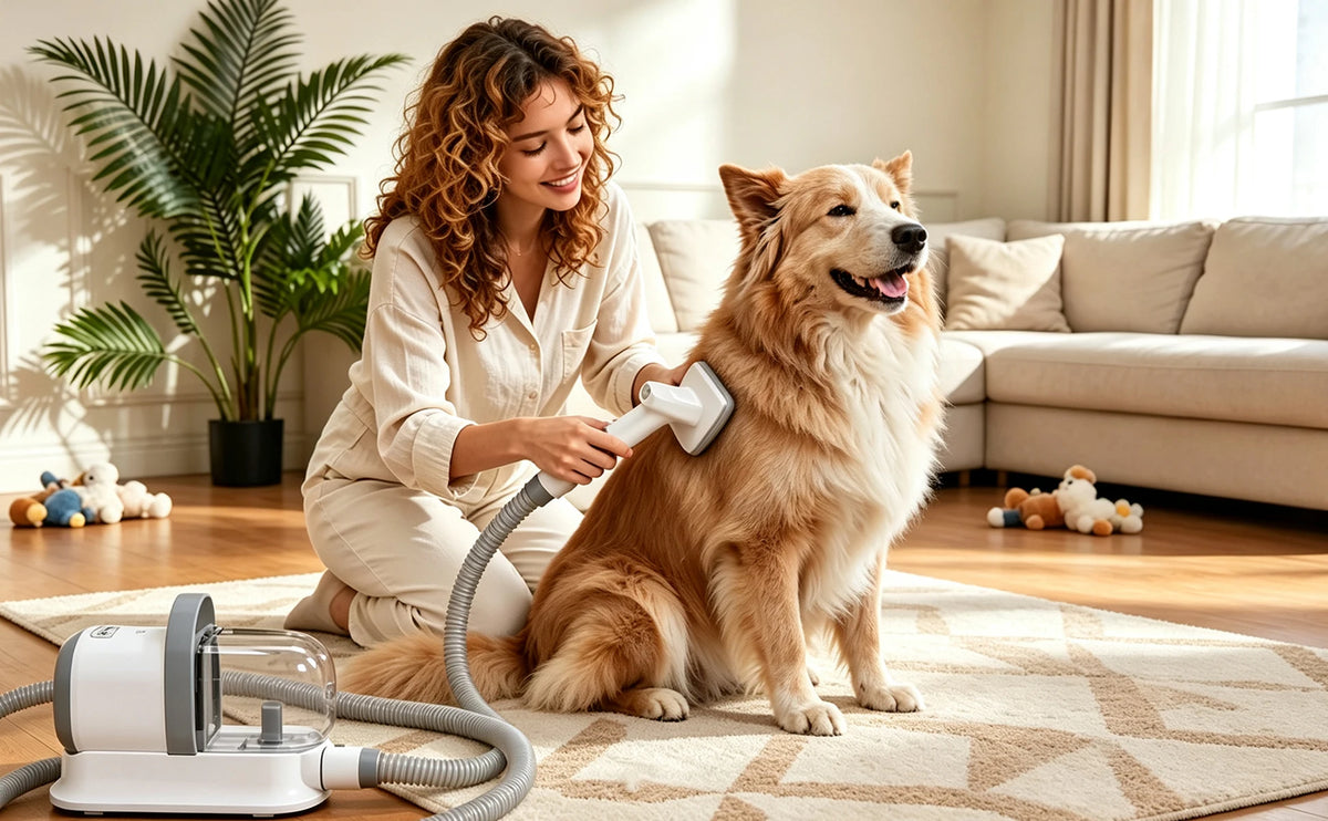 5-in-1 Pet Grooming Vacuum Kit | UK Plug Available | 2L | 3 Speeds | CE Certified