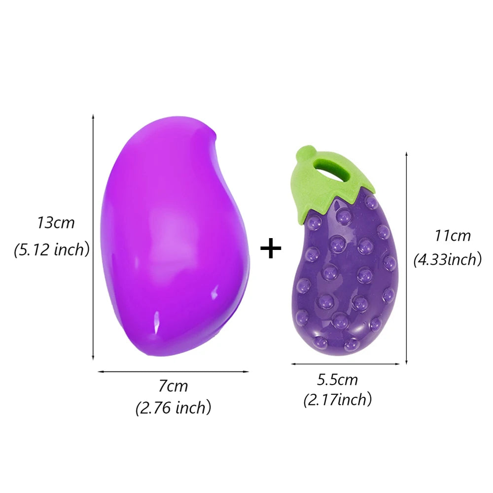 2Pcs/3Pcs Pet Chew Toys Fruit Vegetable Shapes with Squeaky for Small Medium Dogs Hot Sale Dog Accessories Juguetes Para Perros