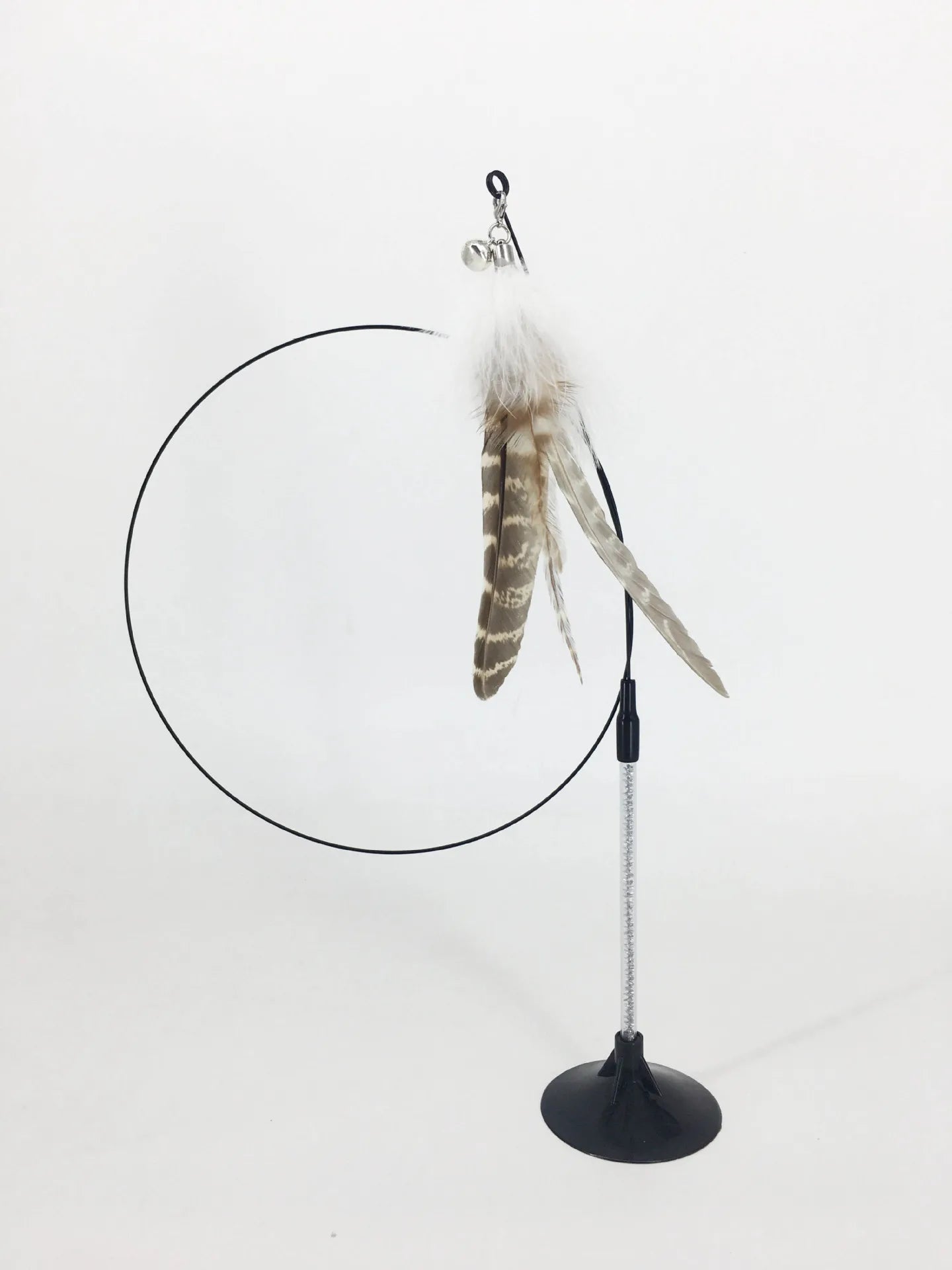Hands-Free Suction Cup Cat Toy - Interactive Feather Wand Set