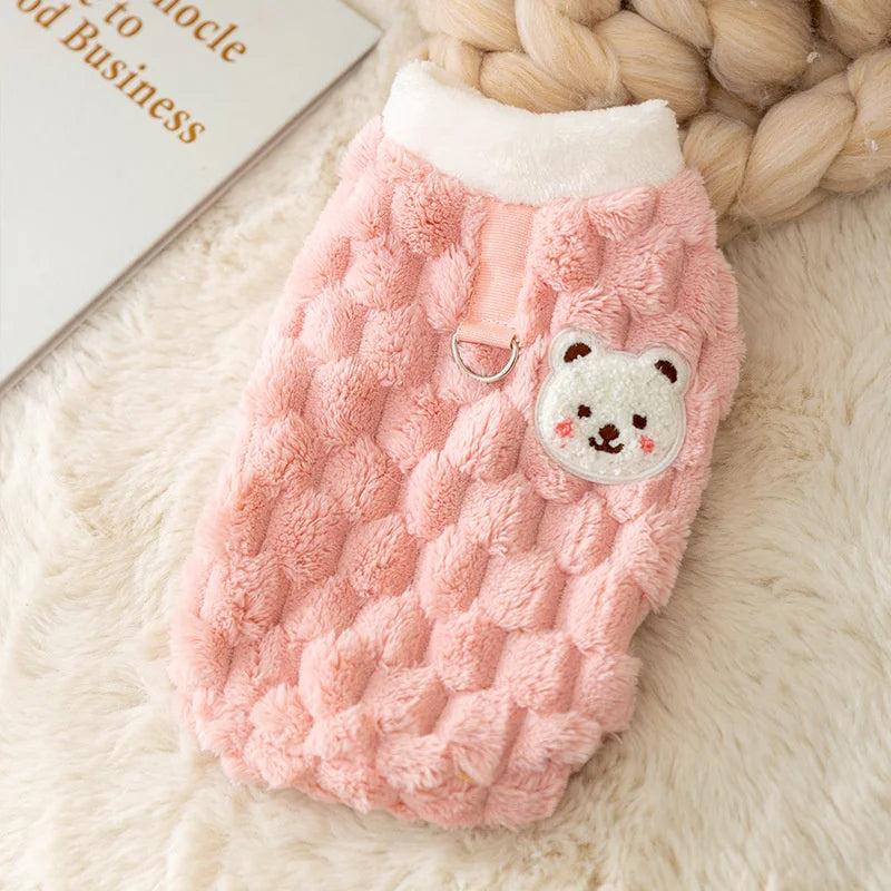 Fleece Button Jacket for Cats & Small Dogs