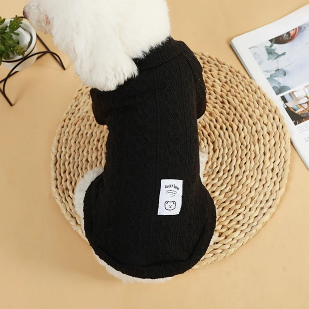 Long-Sleeve Knitted Pullover Sweater for Cats & Small Dogs